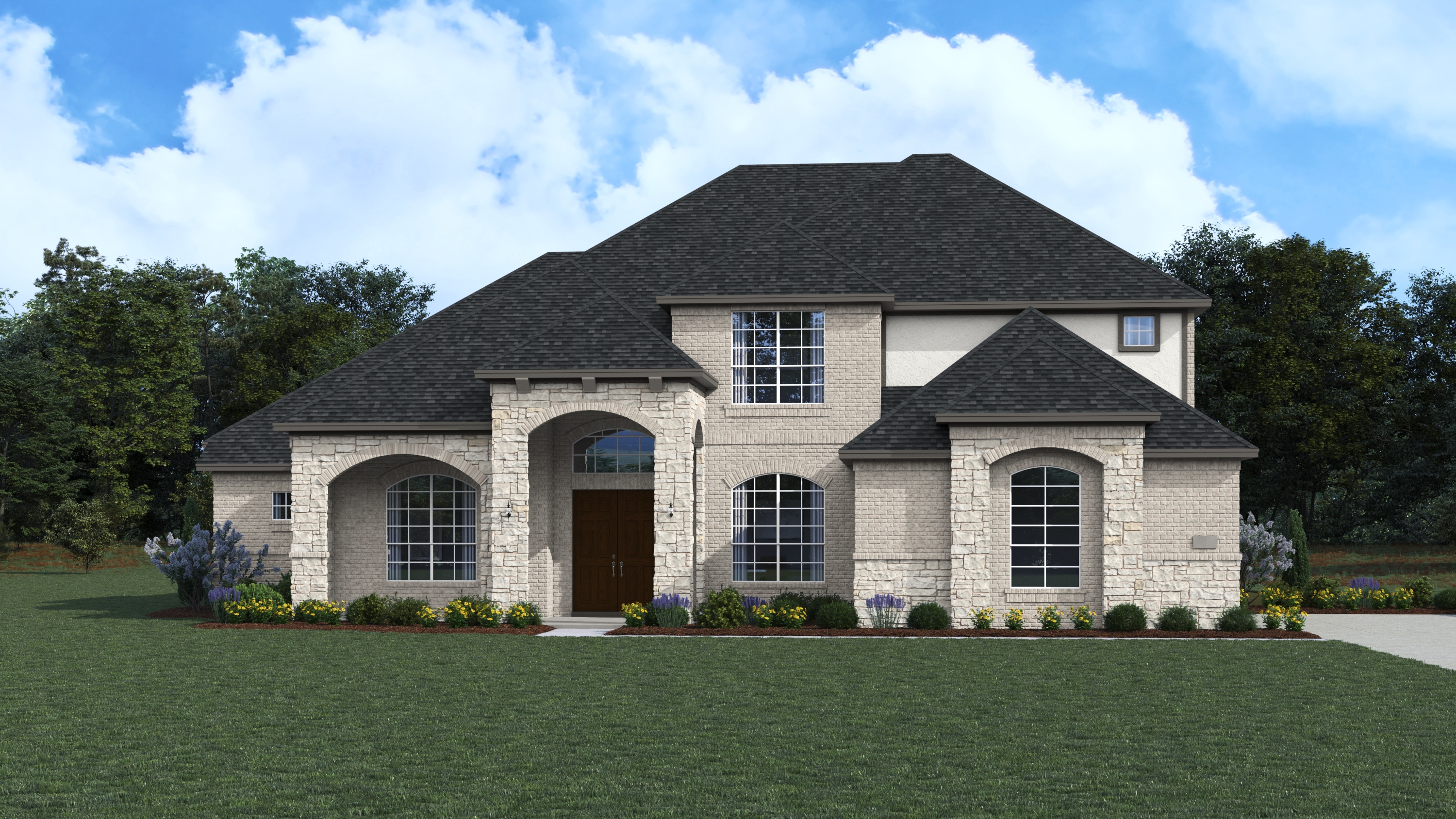 Elevation A of the Verona floor plan
