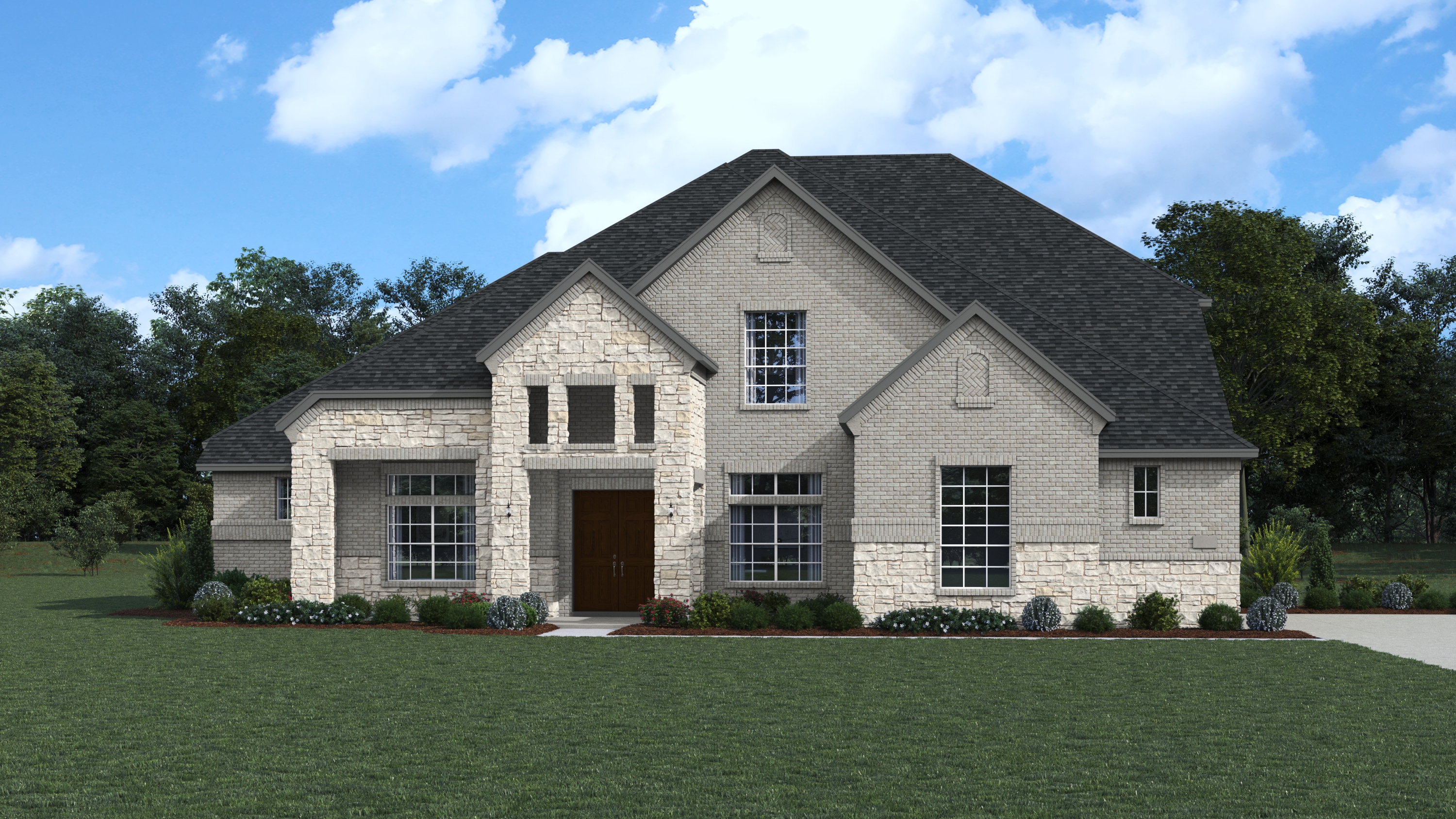 Elevation B of the Verona floor plan