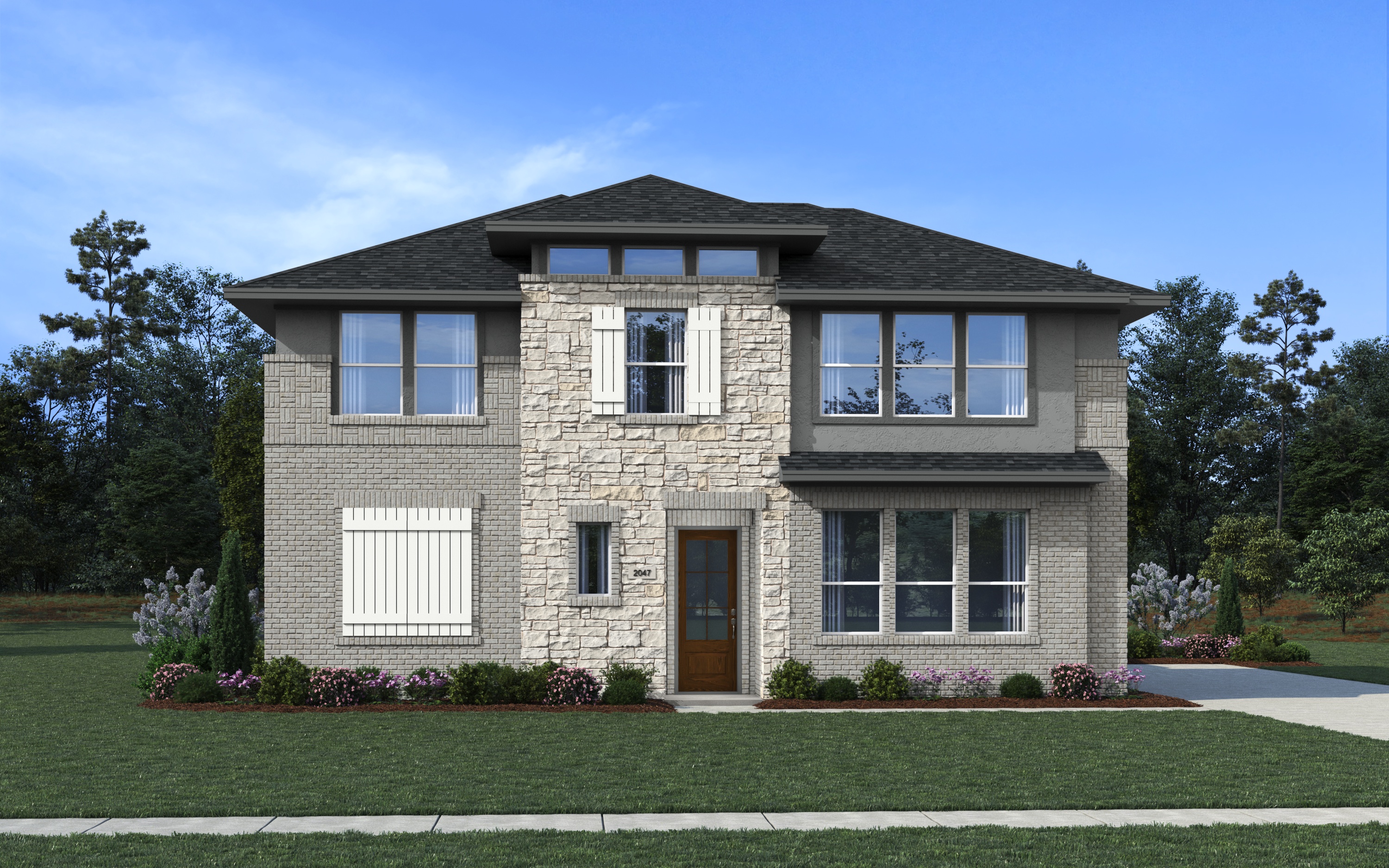 Elevation D of the Hardin floor plan