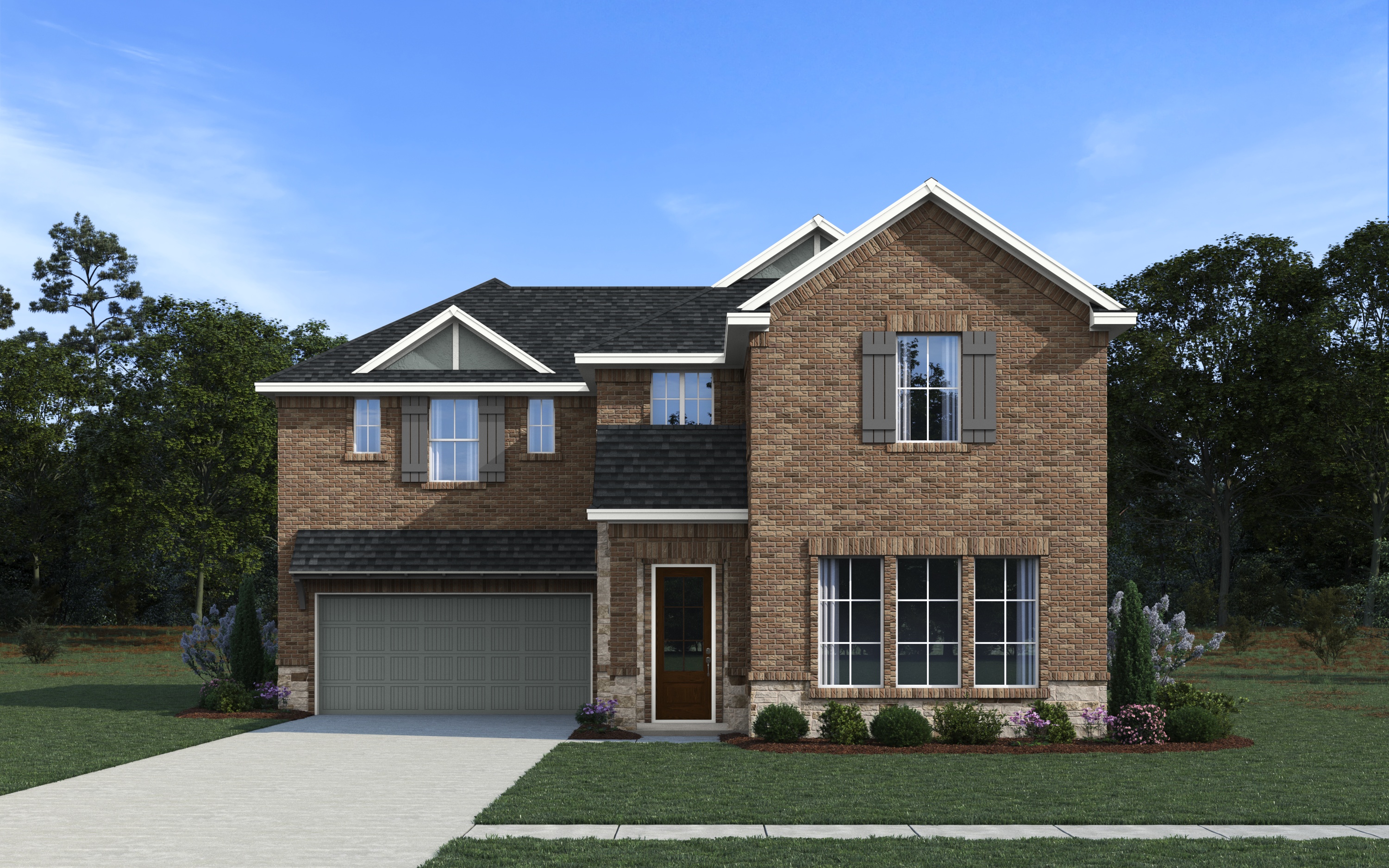 Elevation A of the Virginia floor plan