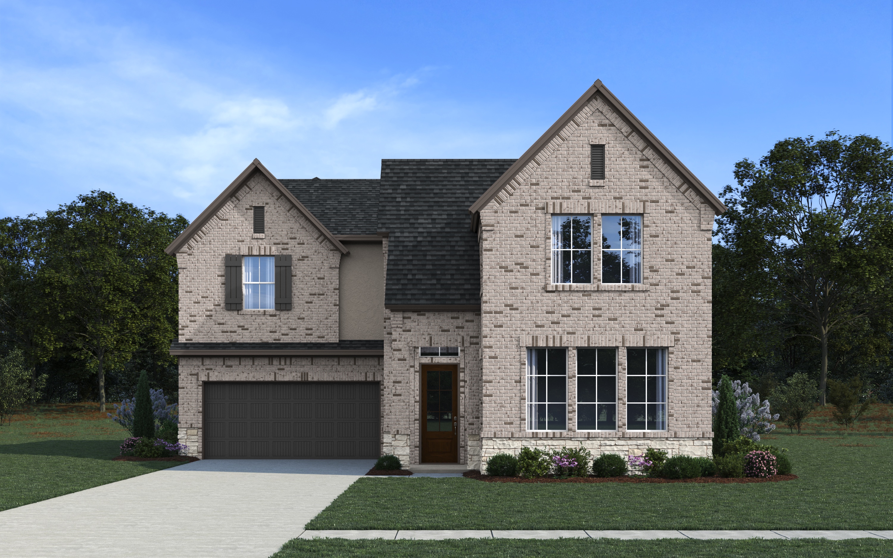 Elevation B of the Virginia floor plan