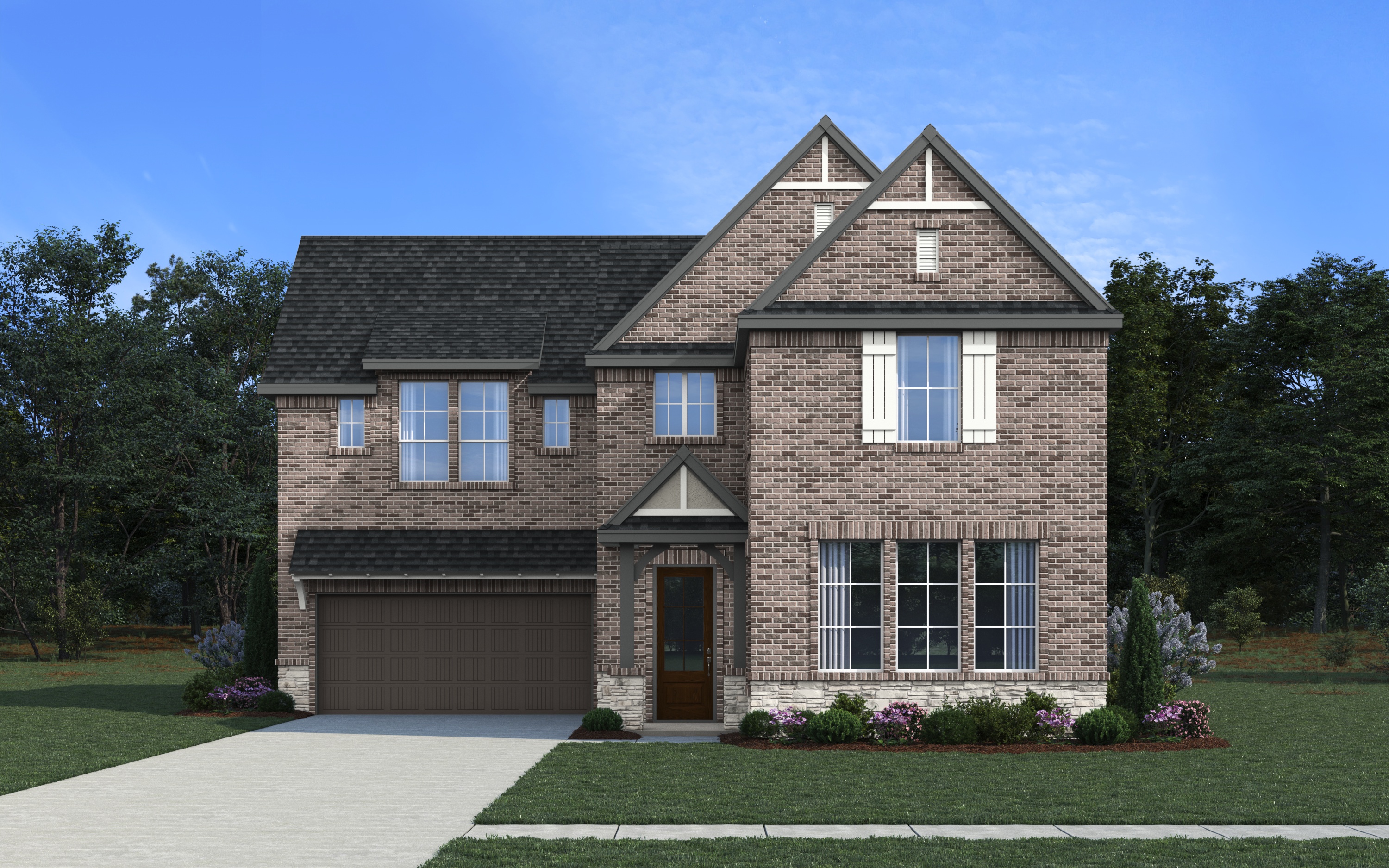 Elevation C of the Virginia floor plan
