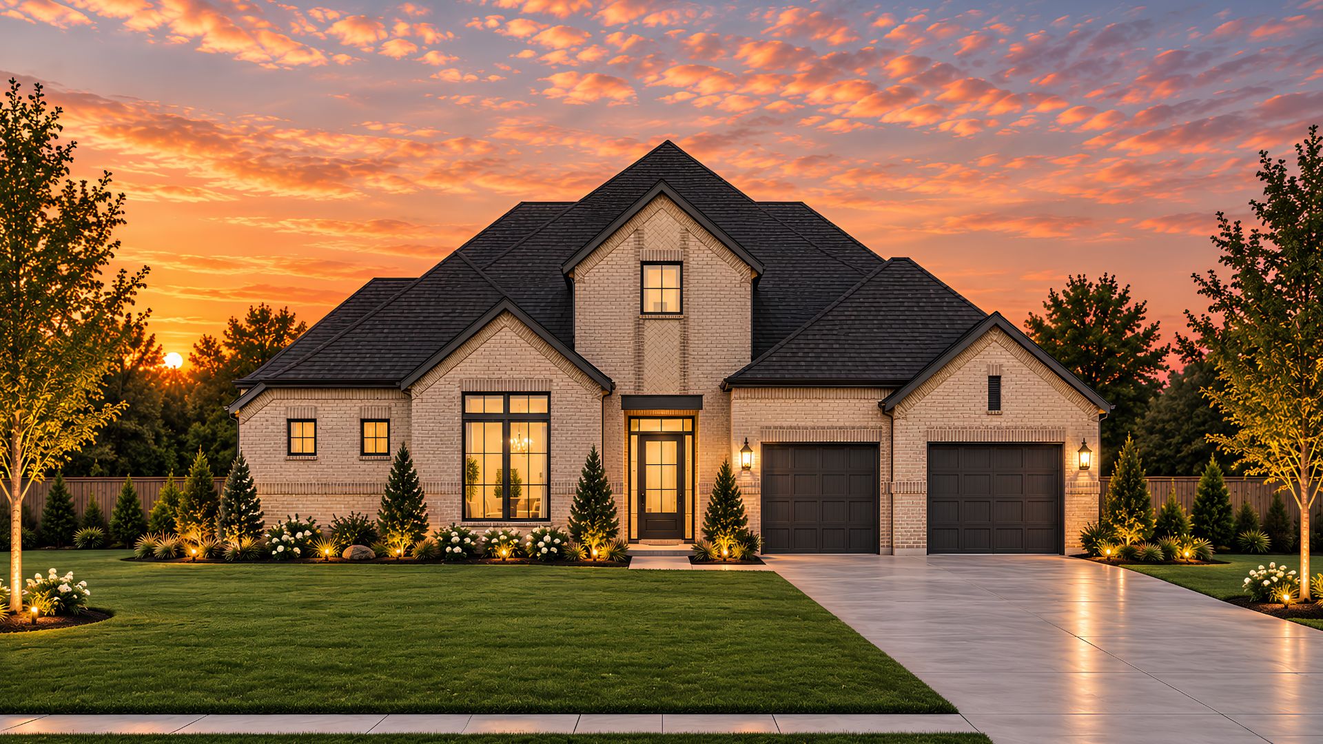 Bluff Elevation A2 Brick with Stone of the Drios floor plan
