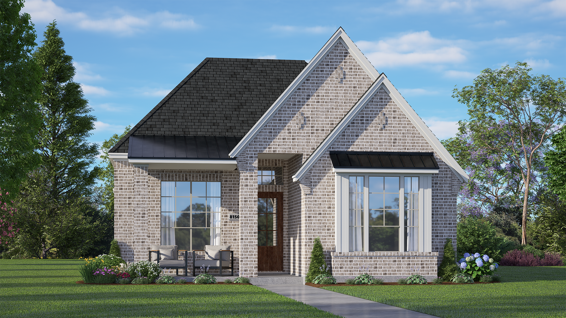 Elevation A of the Augusta floor plan