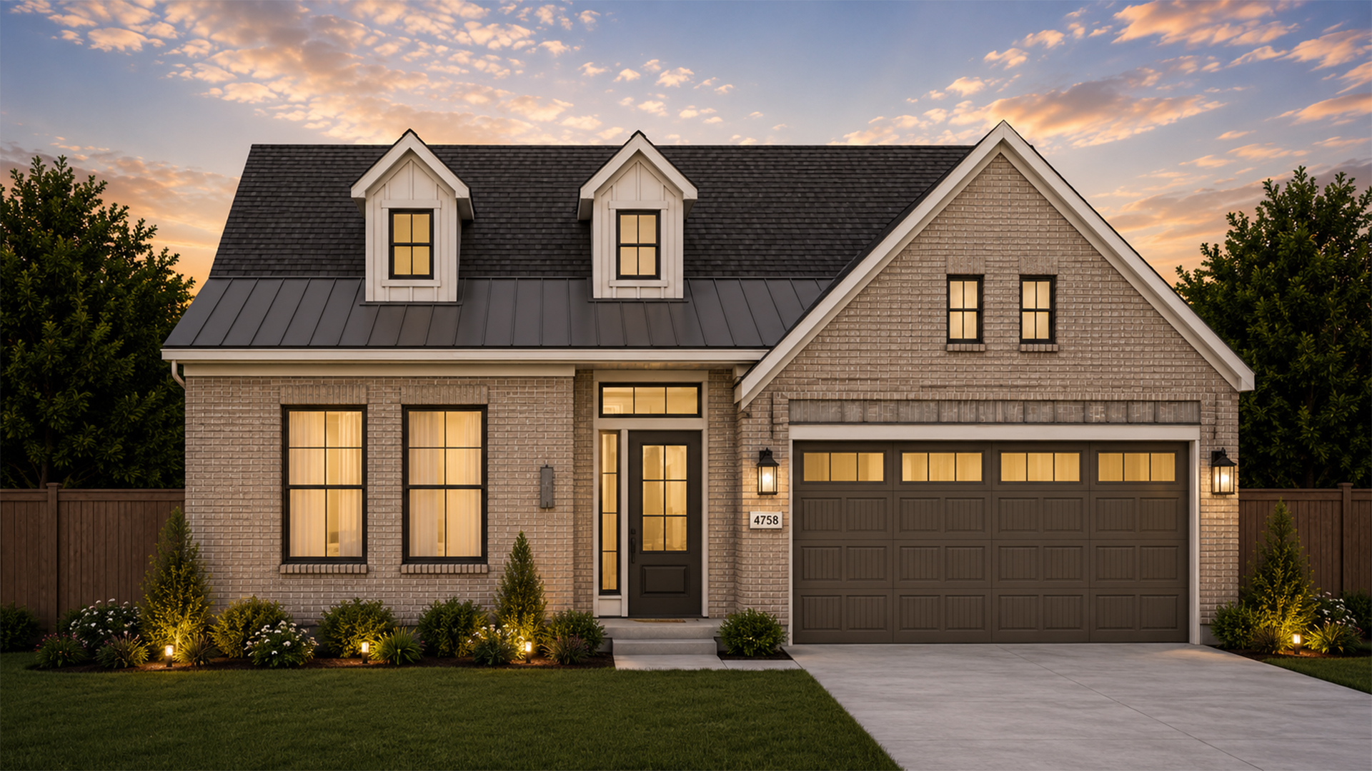 Elevation A of the Lauren floor plan