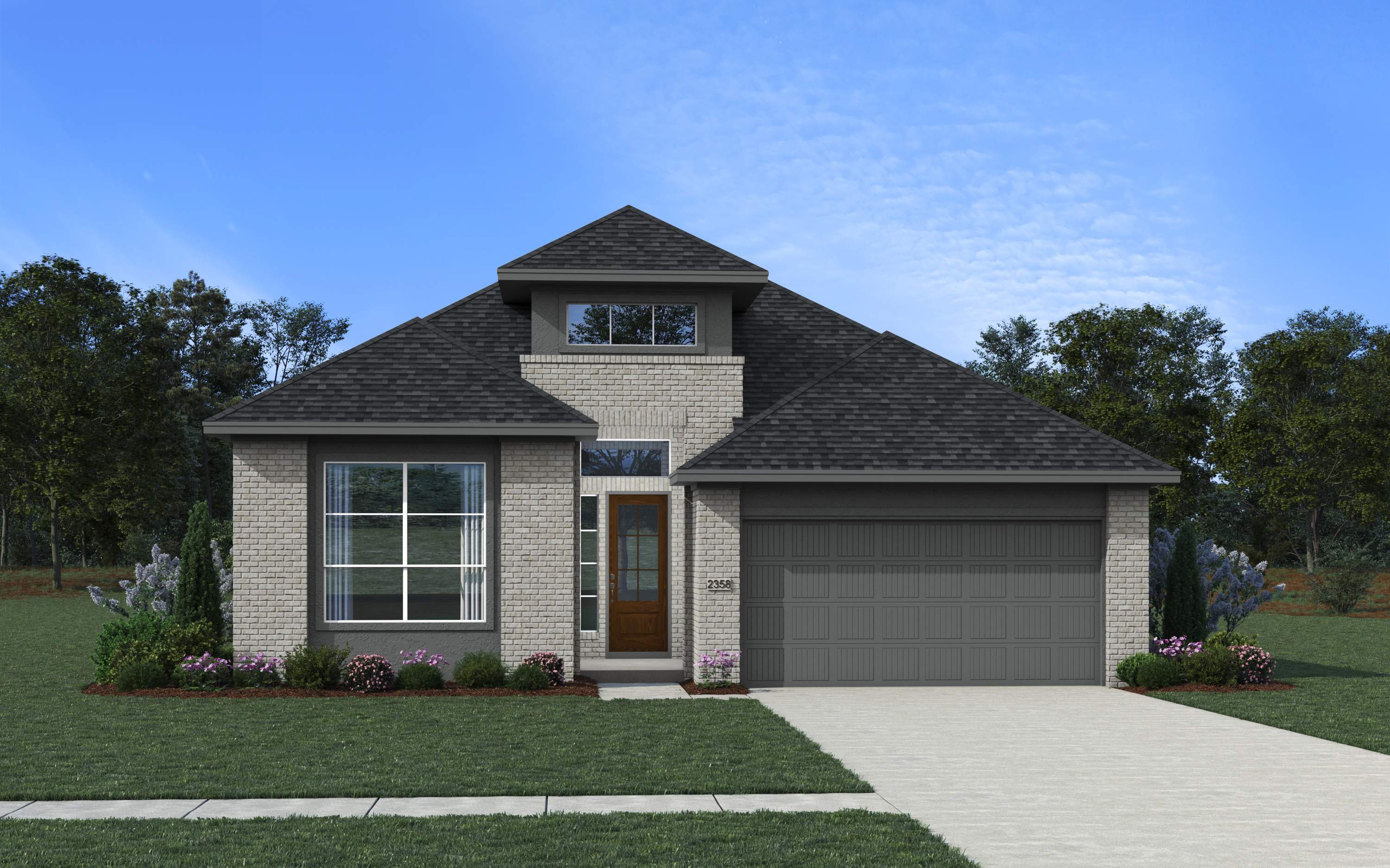 Elevation C of the MariahStuccoBrick floor plan