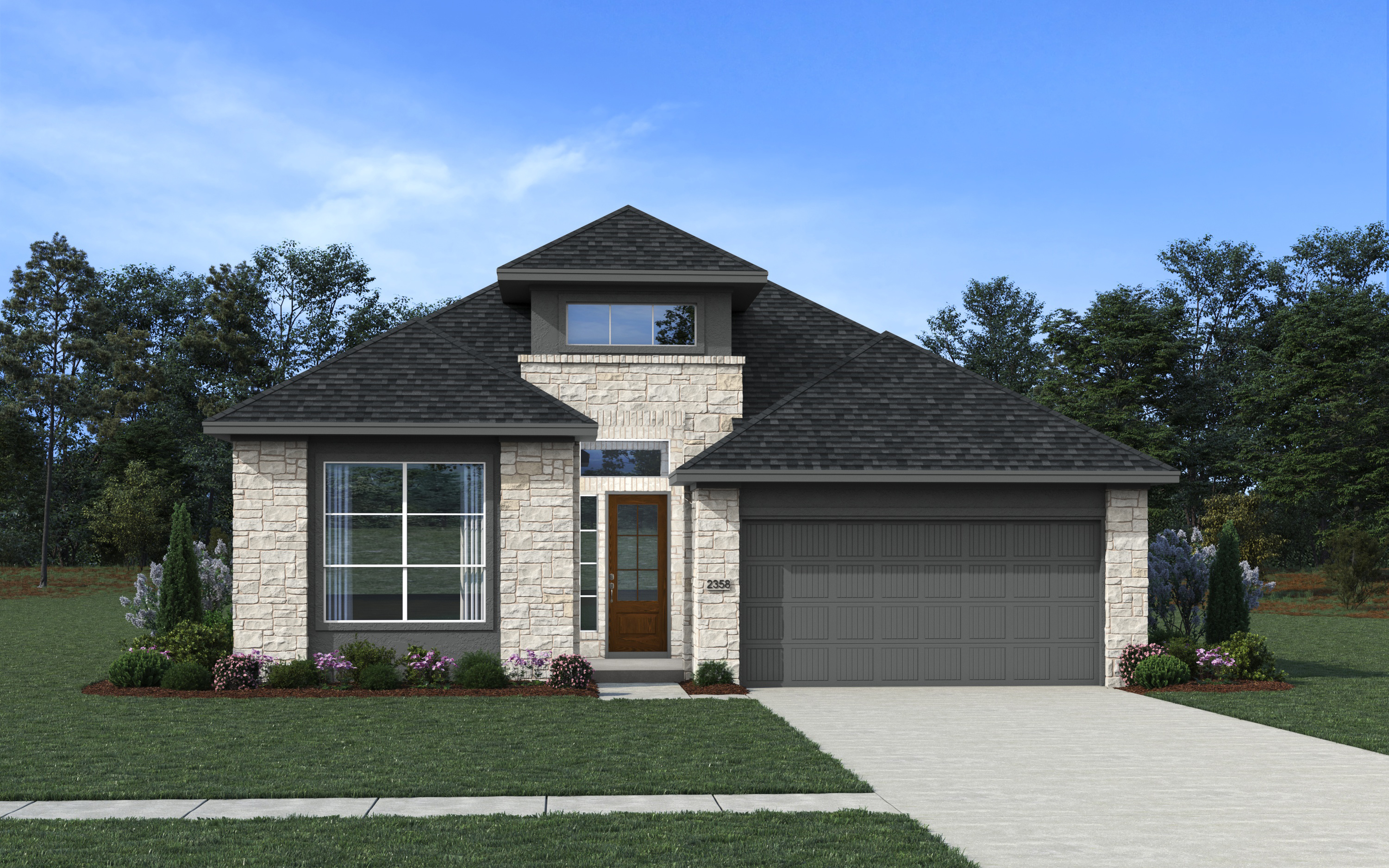 Elevation C of the MariahStuccoStone floor plan