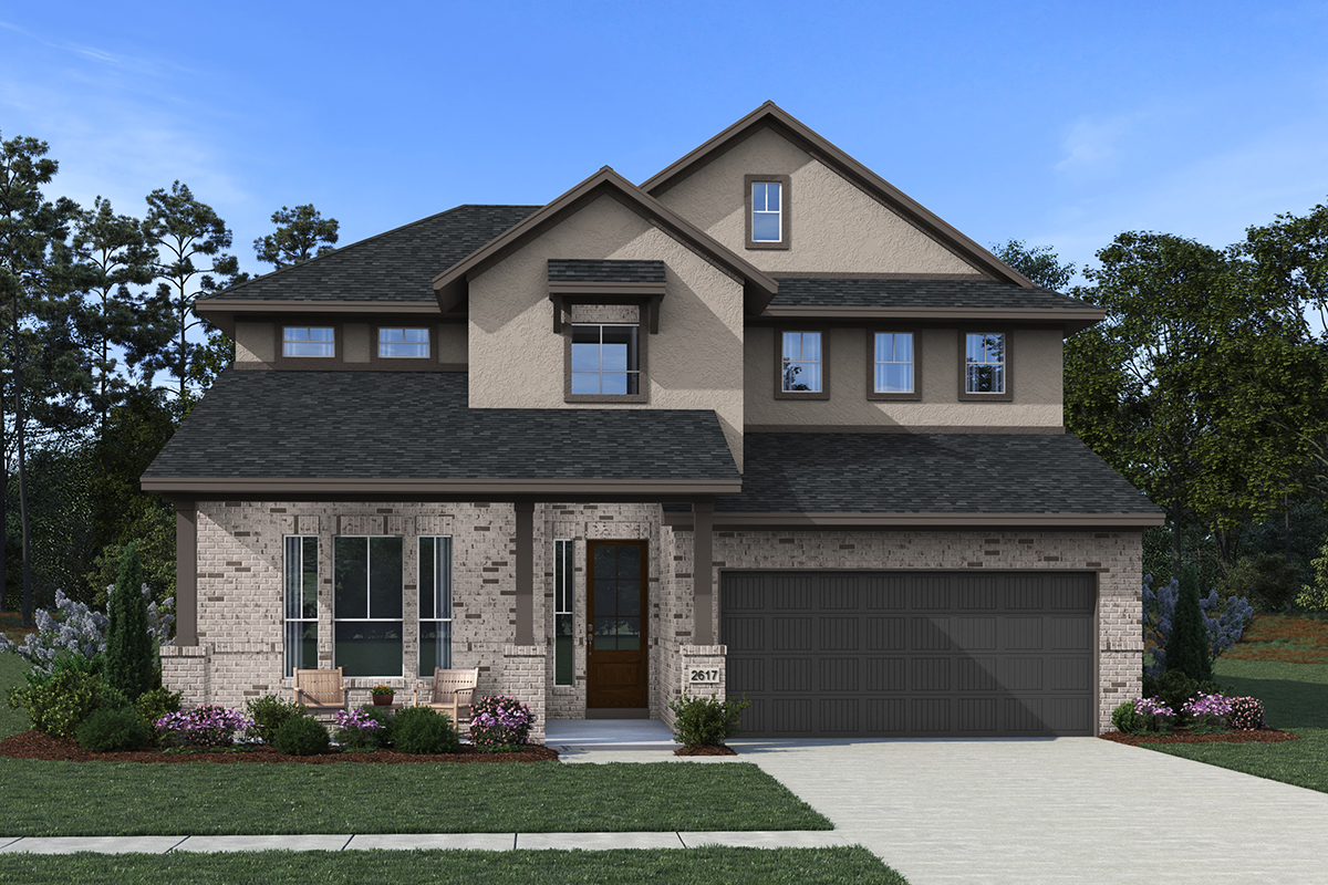 Elevation B of the Madison floor plan