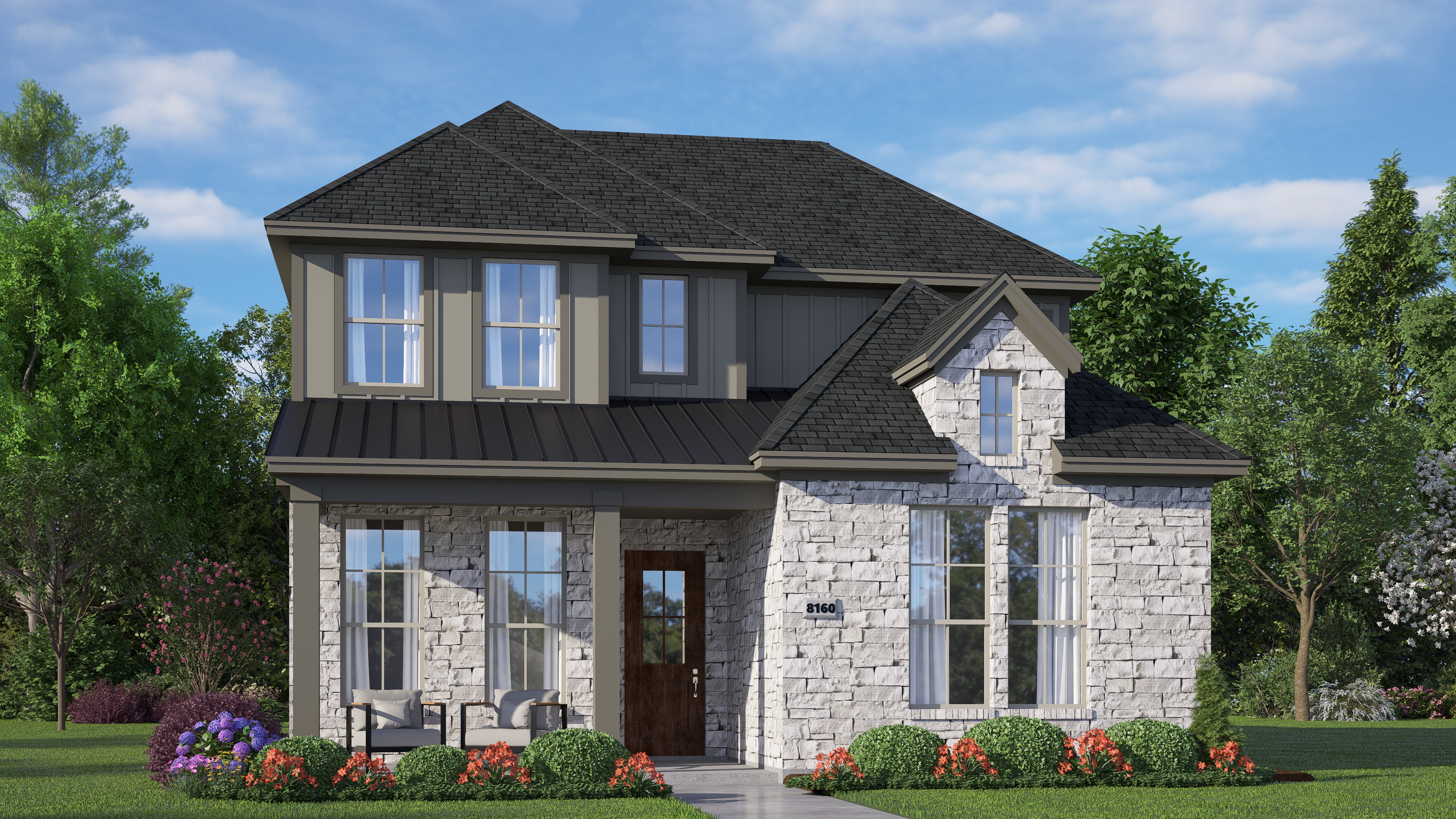 Elevation B of the StAndrews floor plan