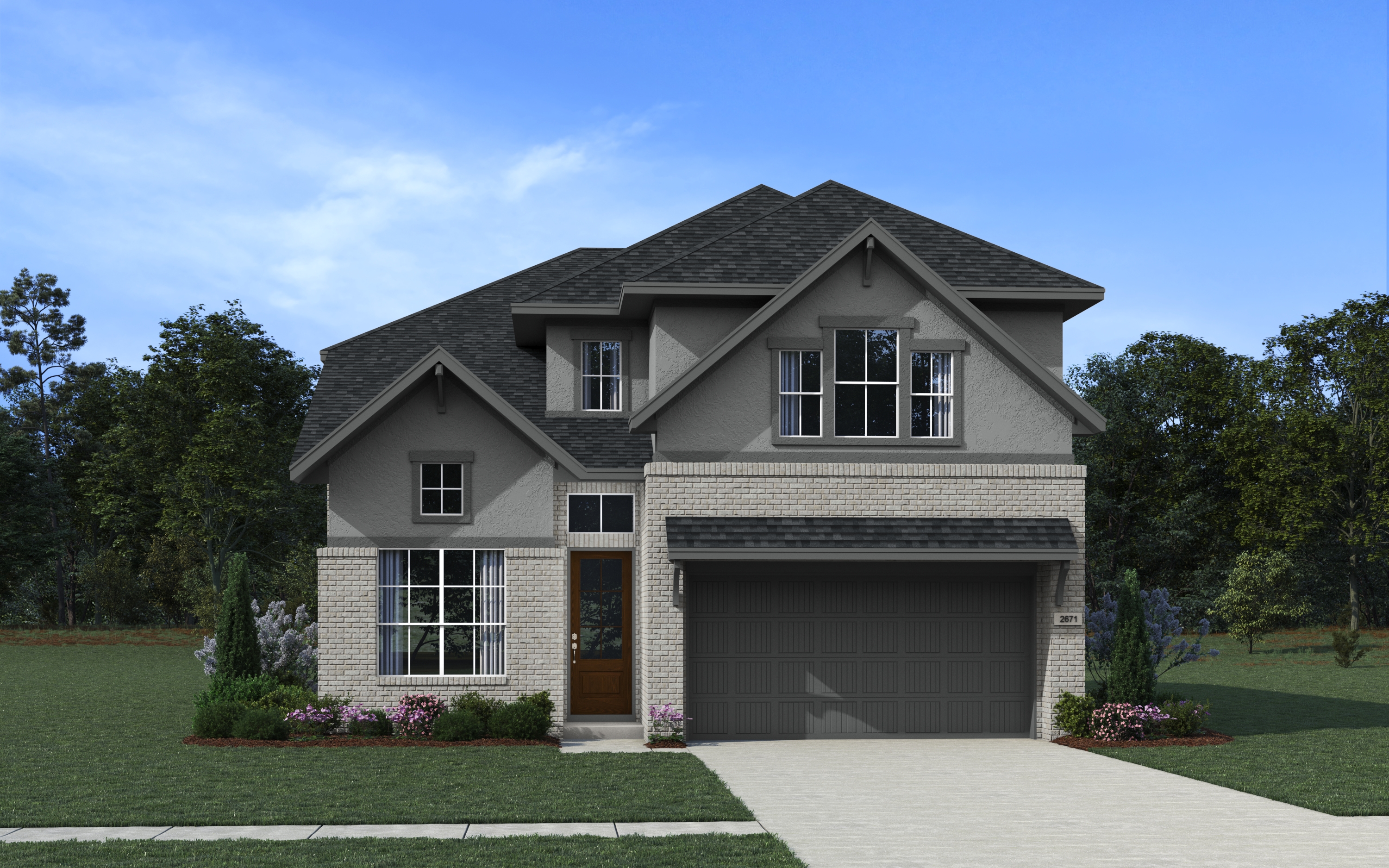 Elevation A of the Laramie floor plan
