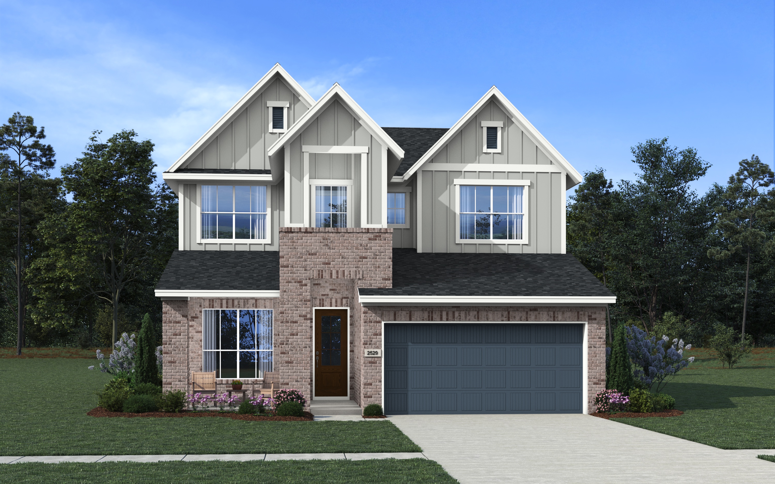 Elevation A of the Dayton floor plan