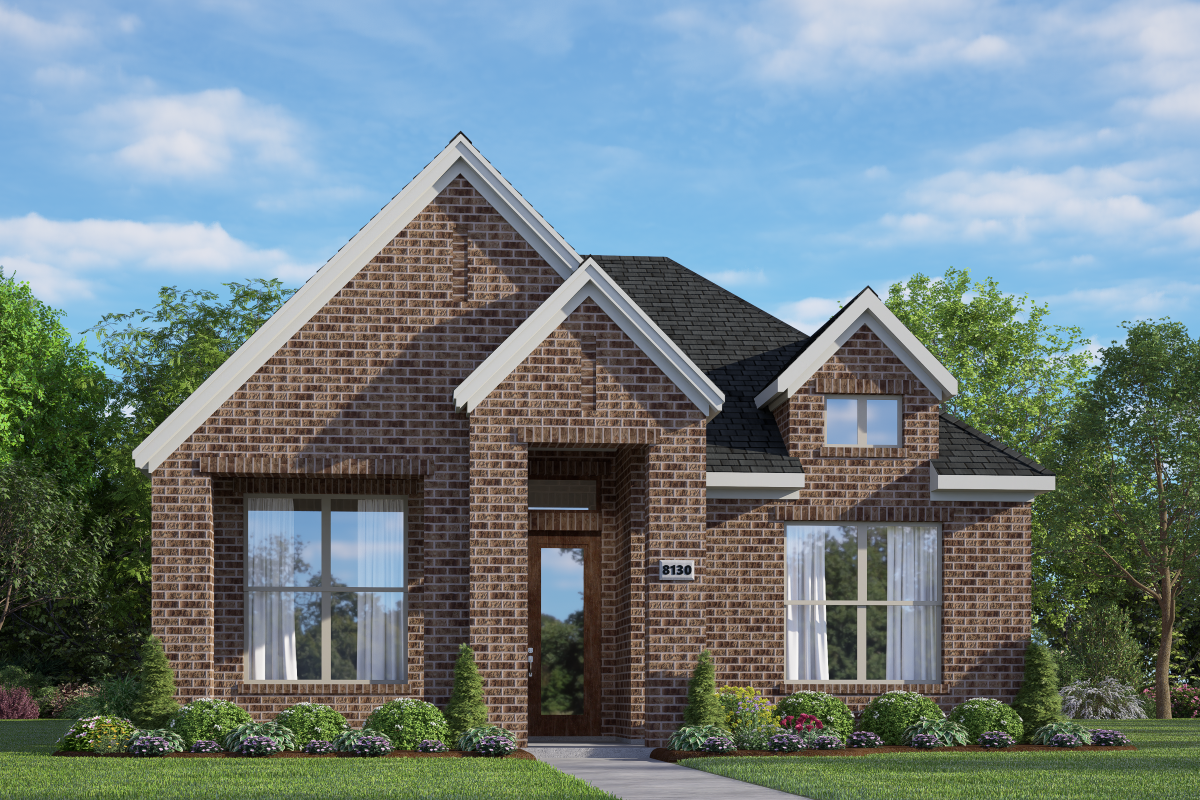 Elevation A of the Pinehurst floor plan