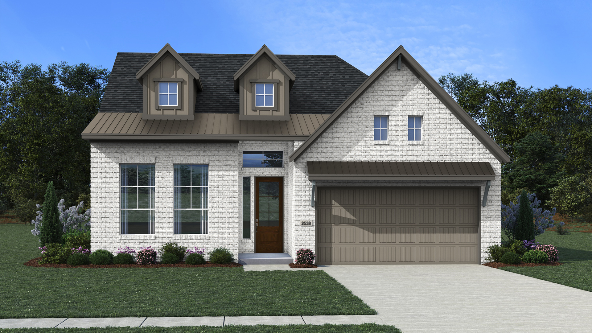 Elevation A of the Lauren floor plan