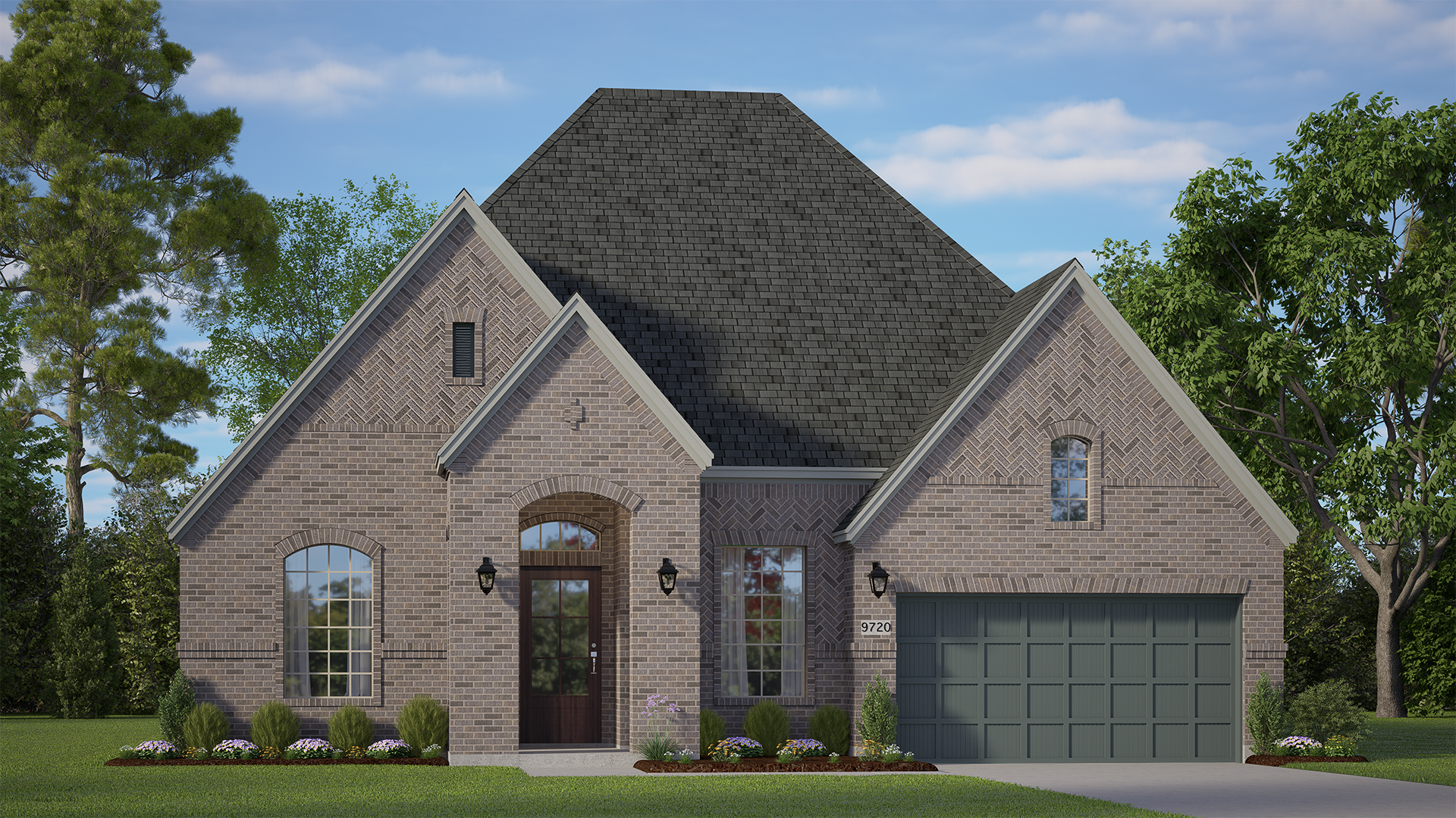 Elevation R of the Brentwood floor plan