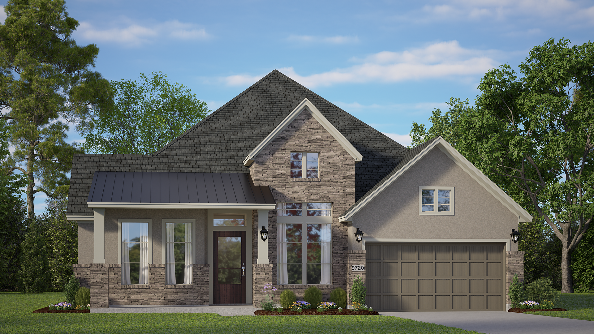 Elevation T2 of the Brentwood floor plan