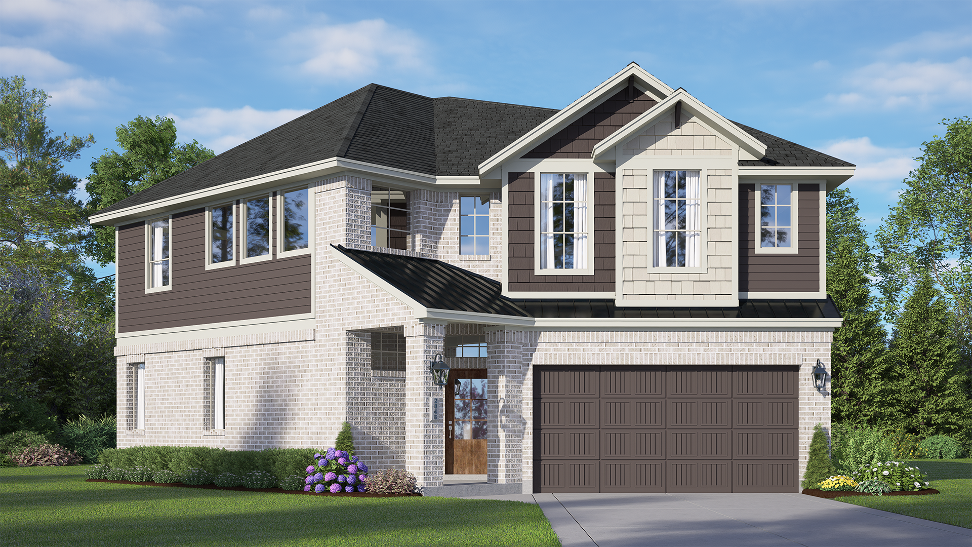 Elevation C of the Rosewood floor plan