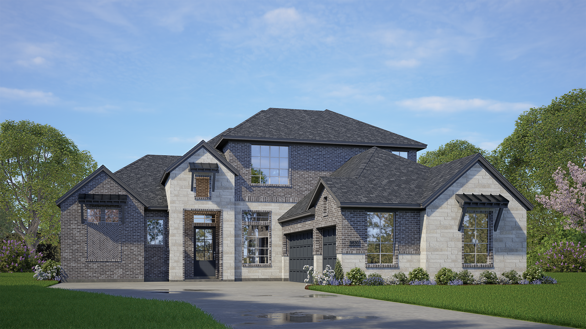 Elevation A2 of the Stonehaven floor plan