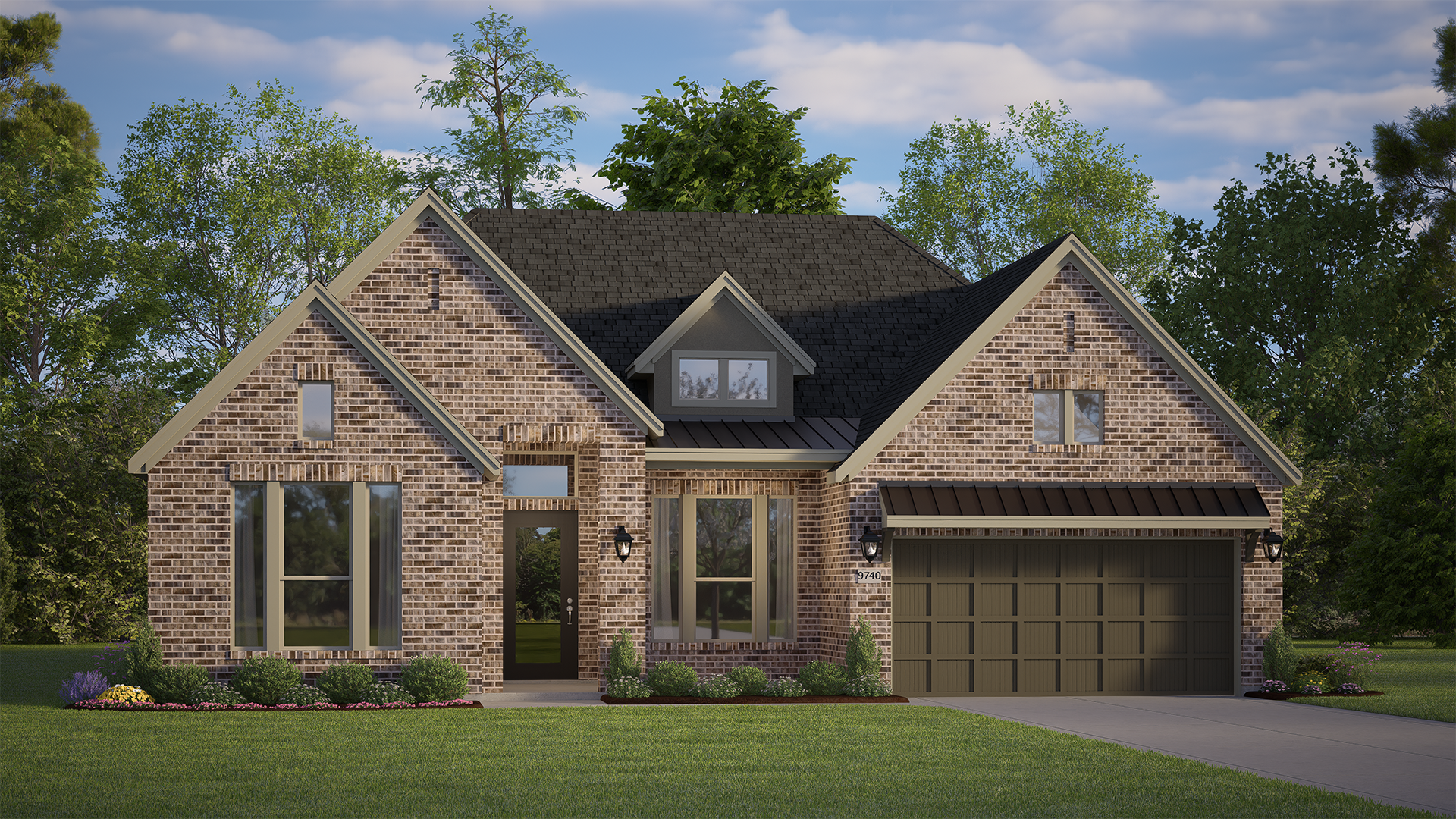 Elevation B of the Malibu floor plan
