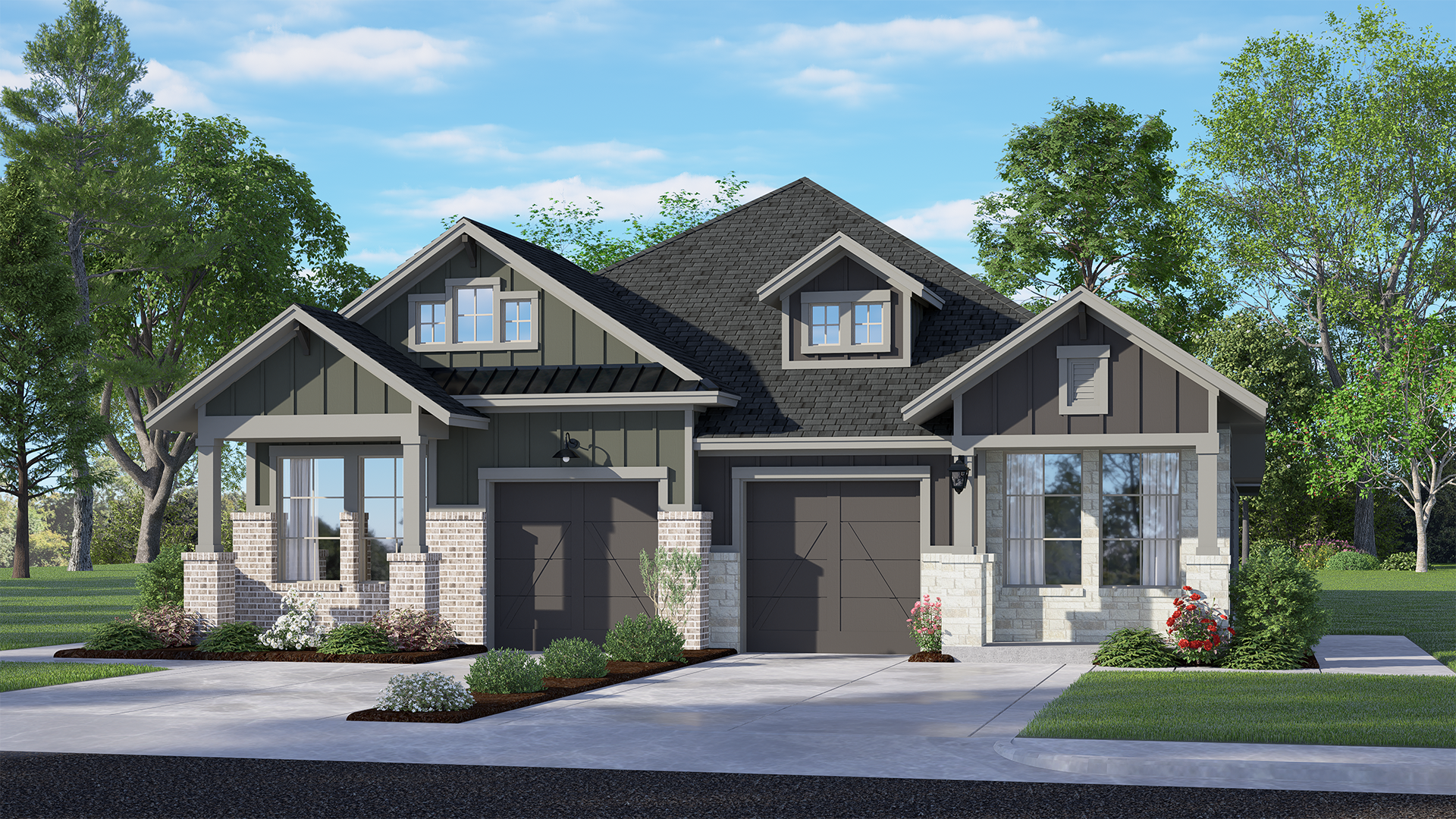 Elevation AB of the Chalet floor plan