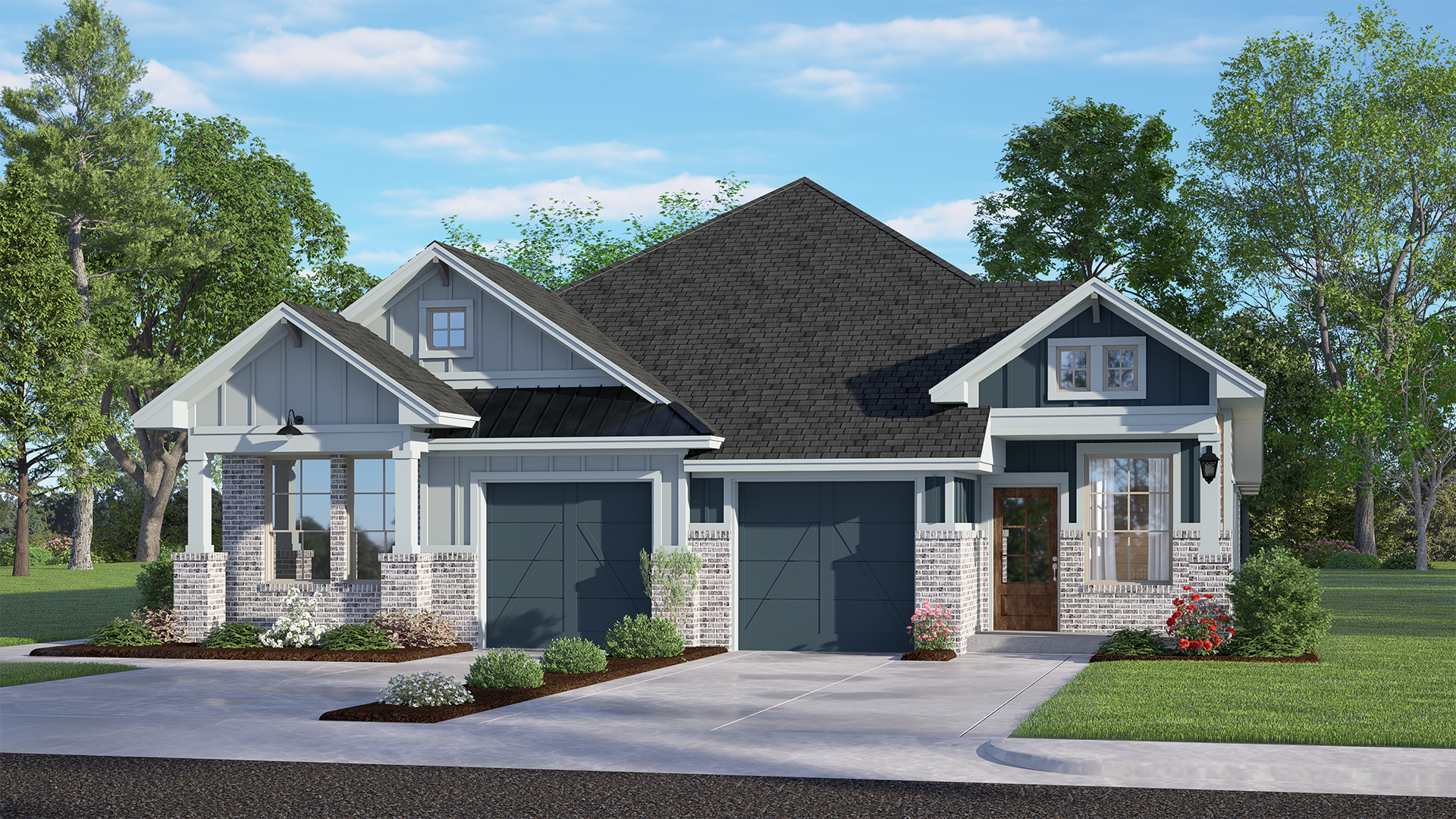 Elevation EF of the Chalet floor plan