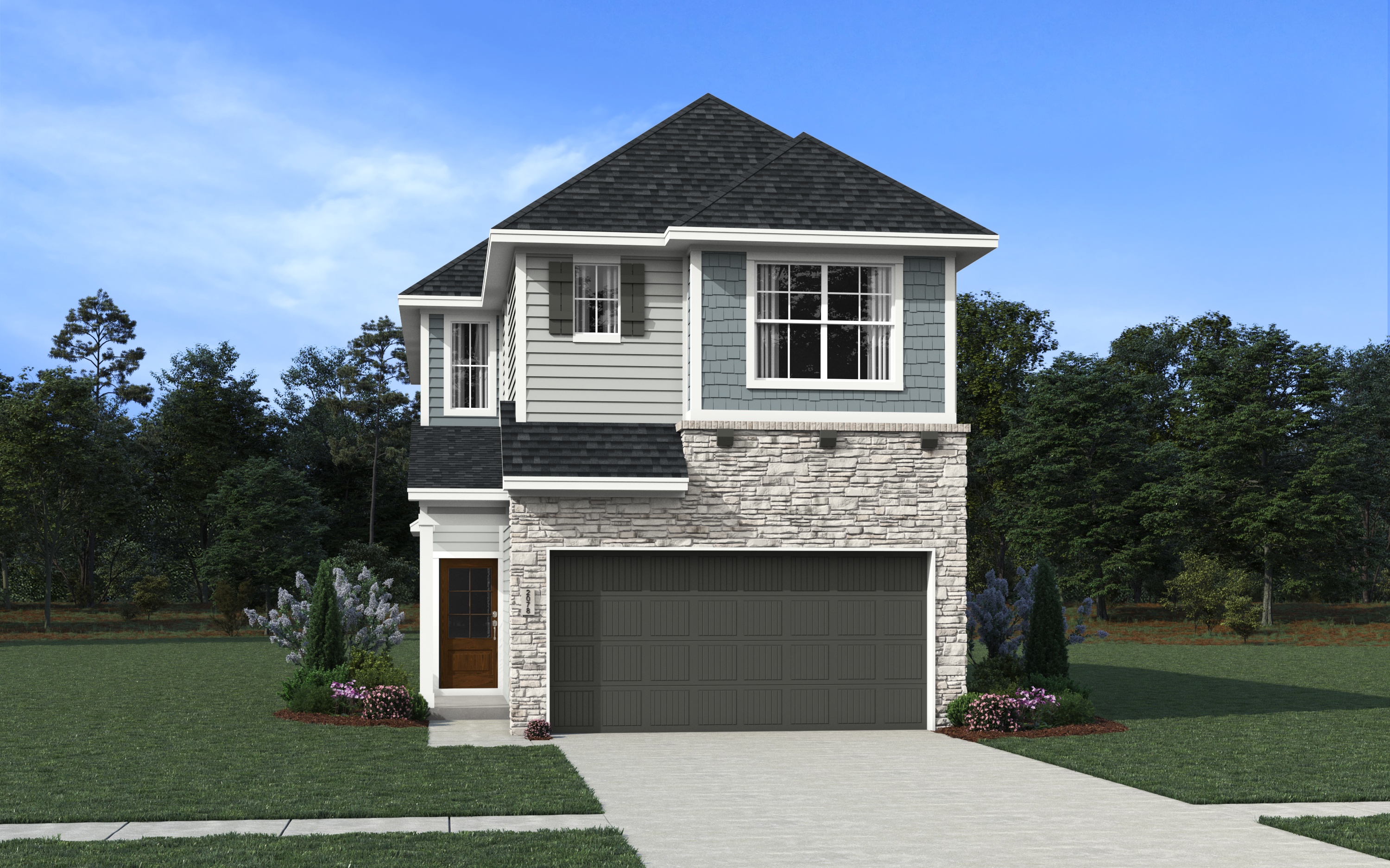 Elevation B of the Lorraine floor plan