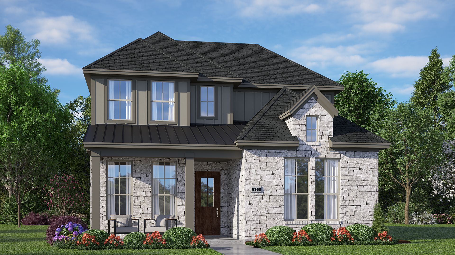 Elevation B of the StAndrews floor plan