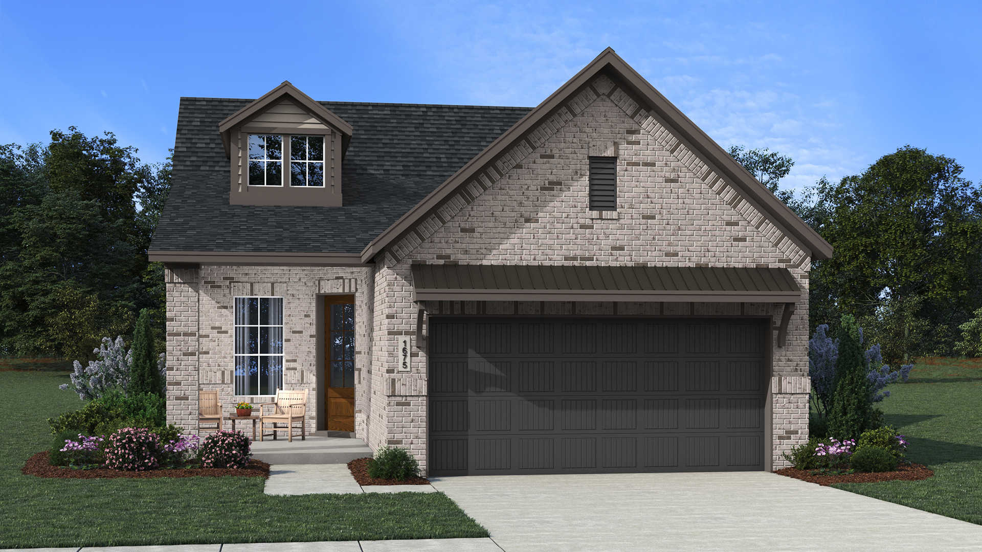 Elevation B of the Carlisle floor plan
