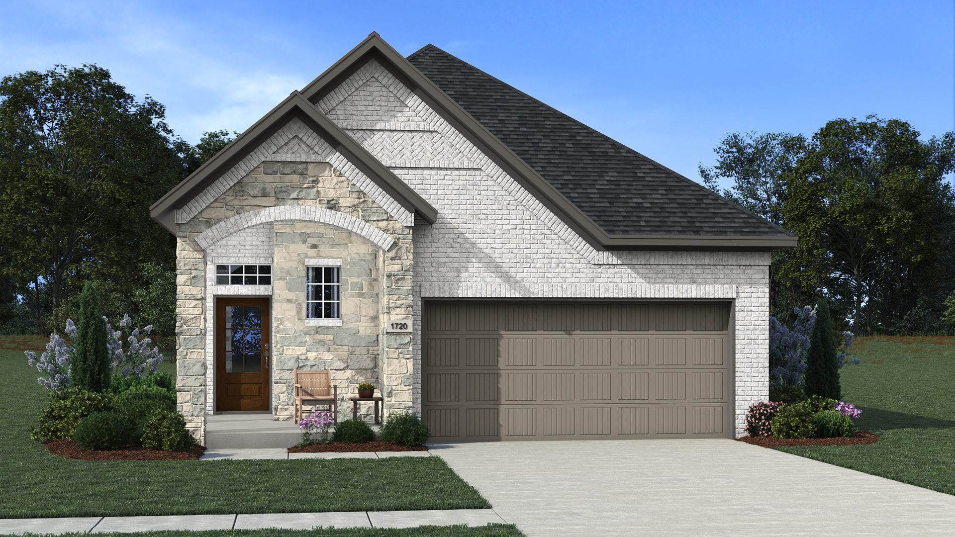 Elevation B of the Adele floor plan
