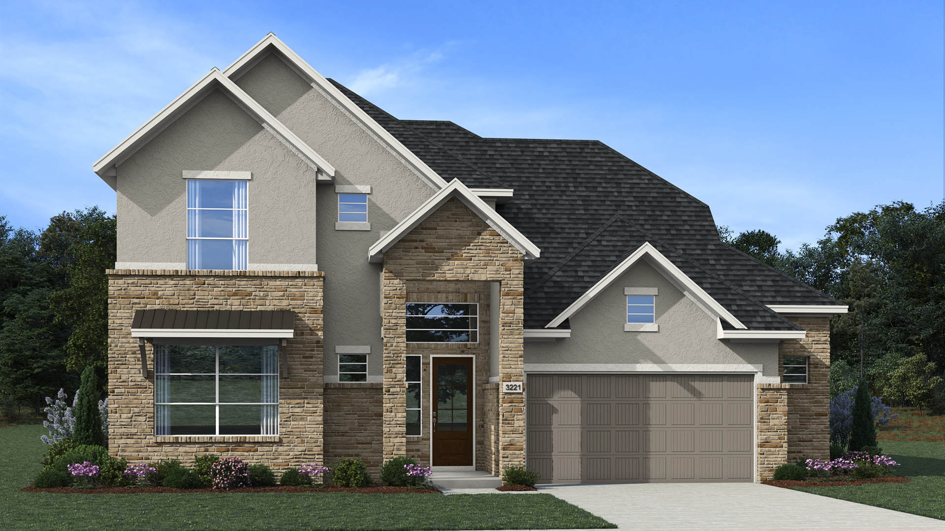 Elevation A of the Rivers floor plan