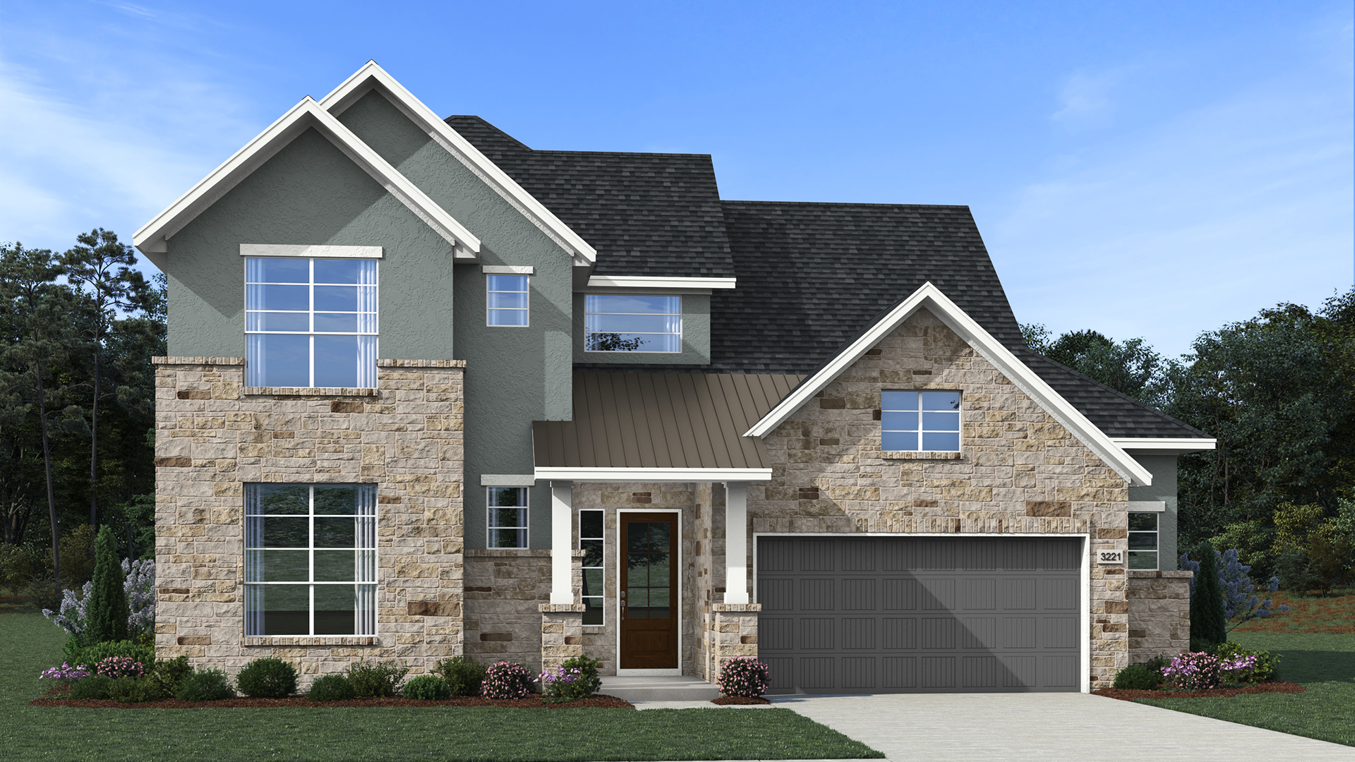 Elevation B of the Rivers floor plan