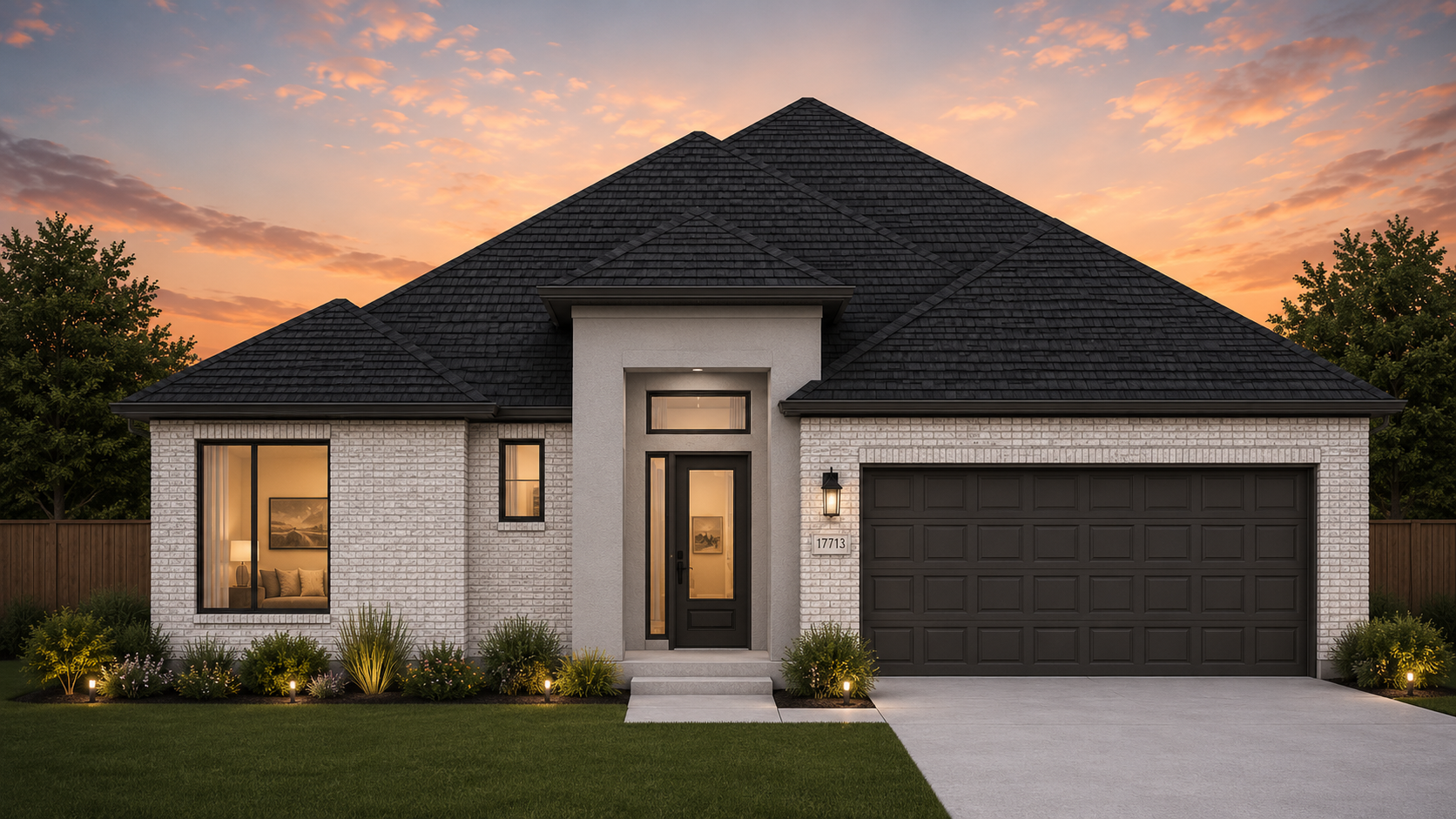 Elevation B of the Olivia floor plan