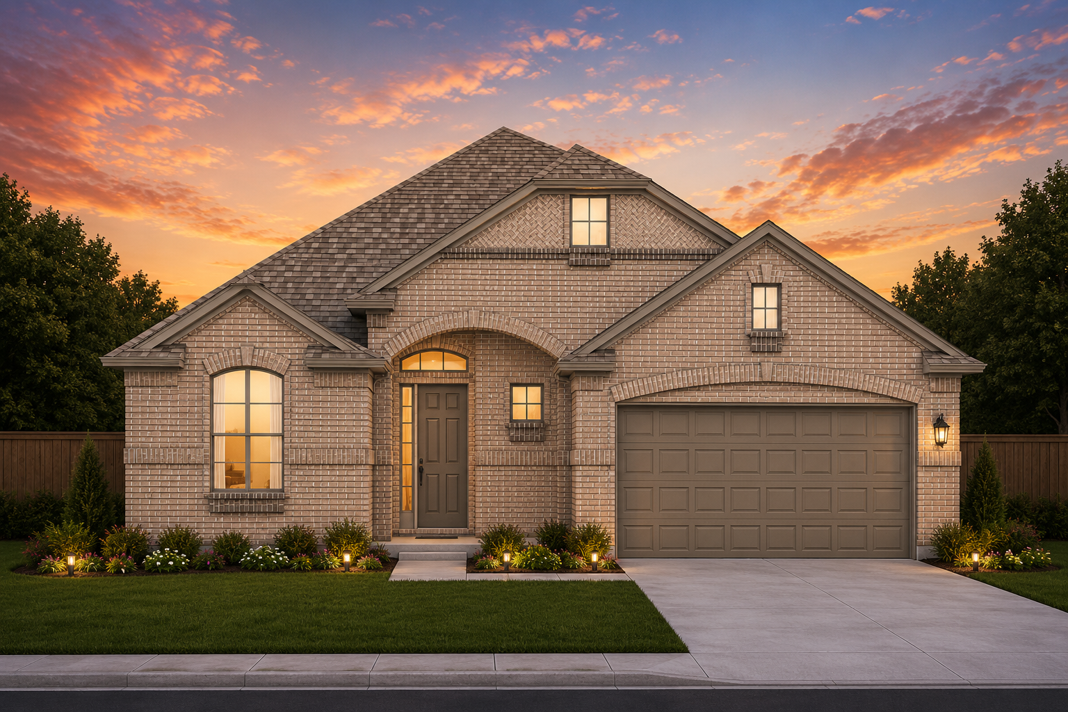 Elevation A of the Branford floor plan