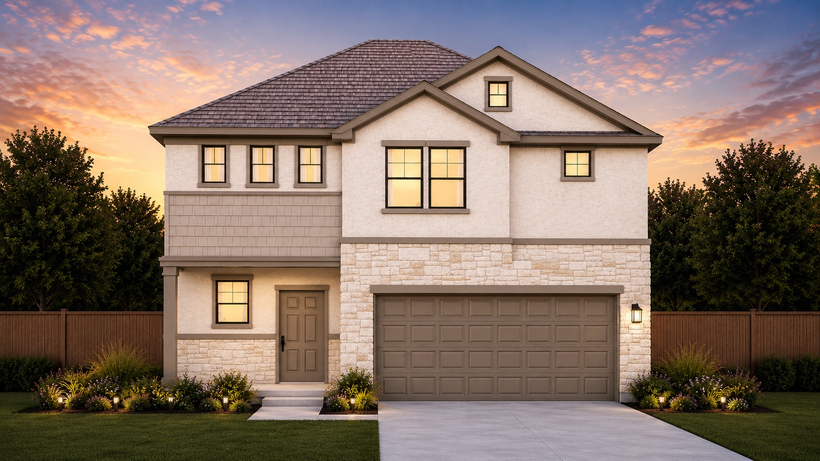 Elevation A of the Stefani floor plan