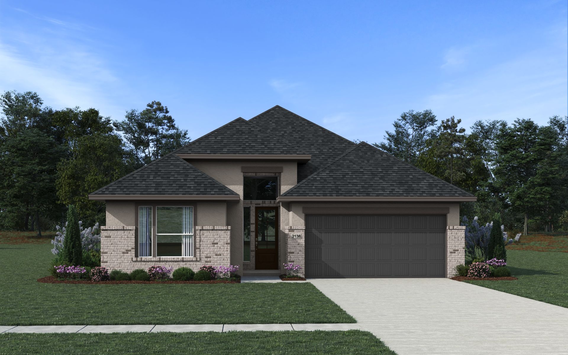 Elevation B of the Brooks floor plan