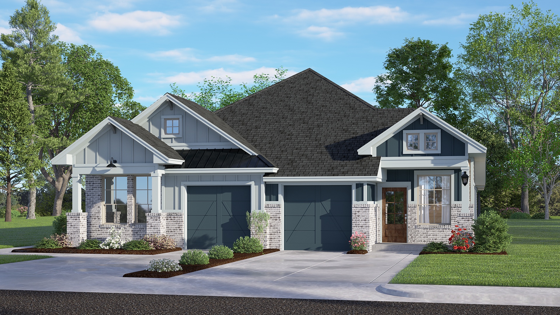 Elevation EF of the Chalet floor plan