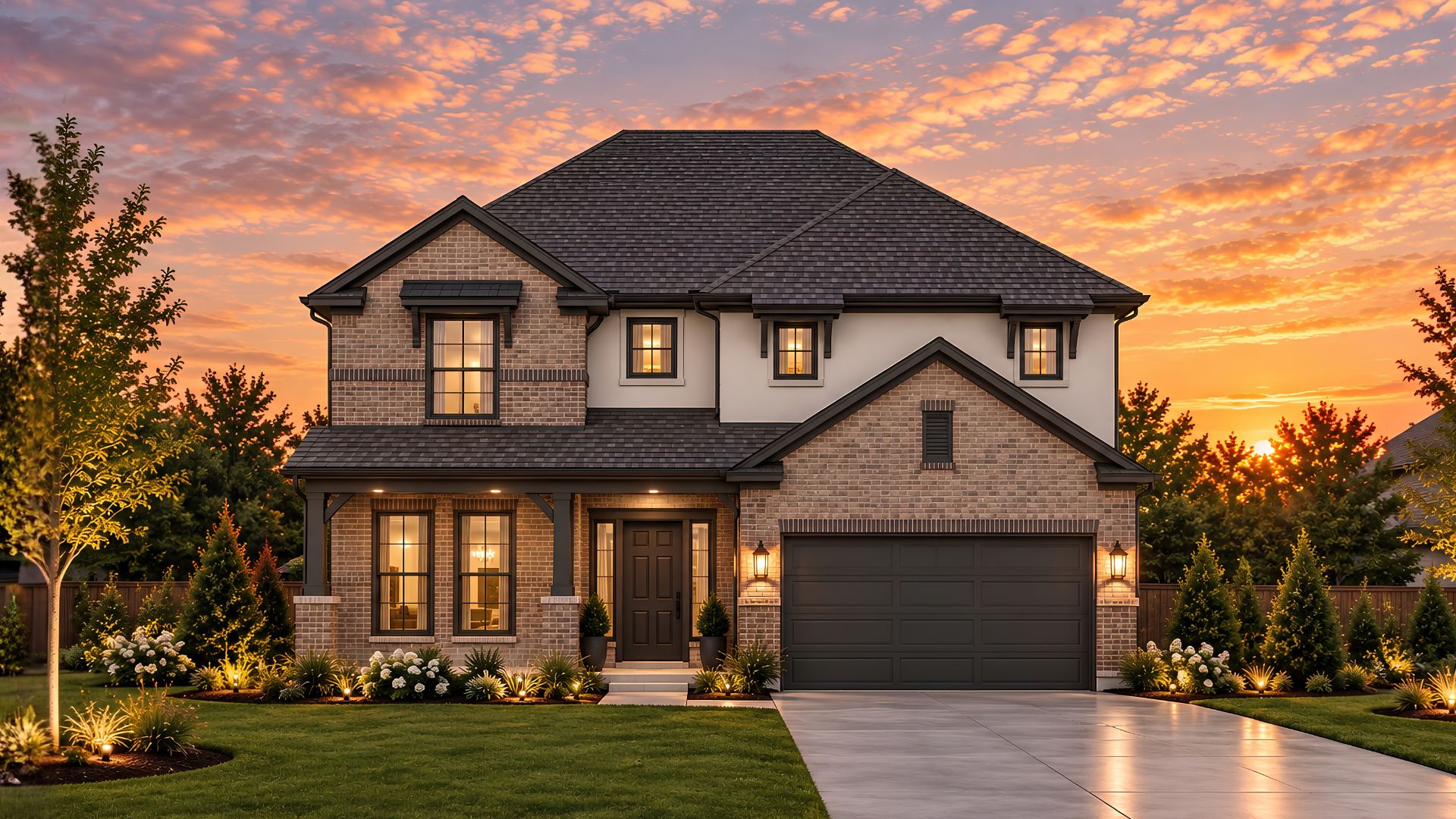 Elevation A of the Archer floor plan